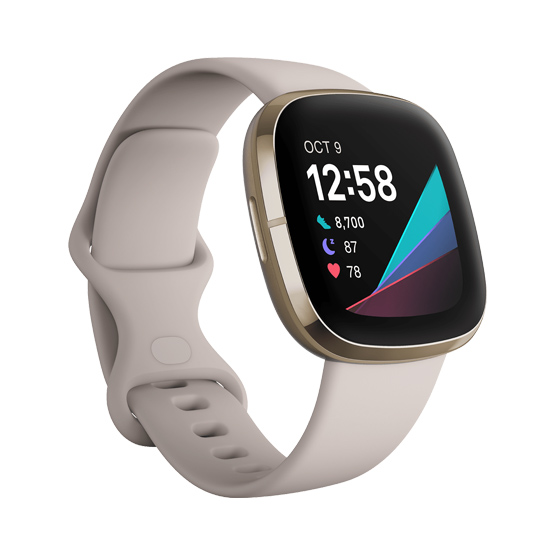 Fitbit Sense Blanco Marfil / Acero Inoxidable Dorado