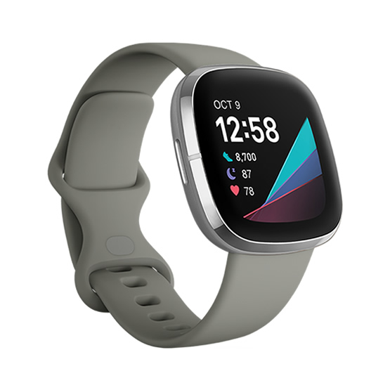 Fitbit Sense Gris salvia / Acero inoxidable plateado